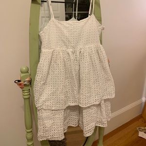 Urban Outfitters Empire waist white ruffled dress